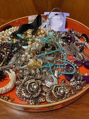 Junk Jewelry Lot 2 lbs Lot Craft Harvest